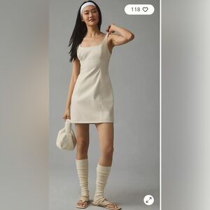 Maeve Faux Leather
Squareneck Mini Dress